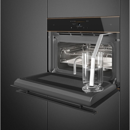 Компактный духовой шкаф с функцией пара и СВЧ SMEG SO4604S4PNR