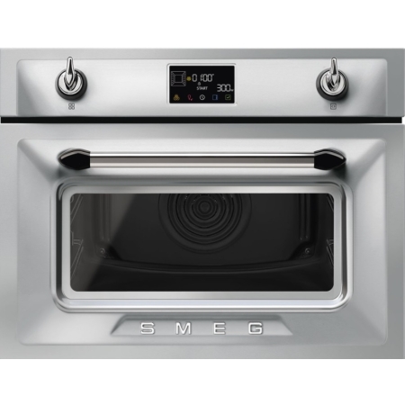 Компактный духовой шкаф с функцией СВЧ SMEG SO4902M1X
