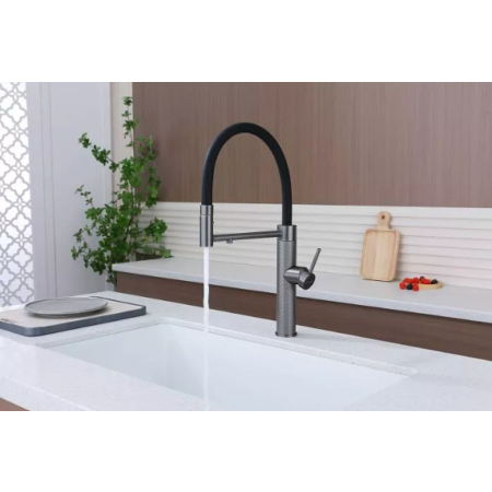Смеситель 3 в 1 Paulmark GANYMEDE DIAMOND вороненая сталь