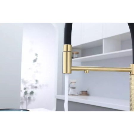 Смеситель 3 в 1 Paulmark GANYMEDE DIAMOND светлое золото