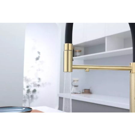 Смеситель 3 в 1 Paulmark GANYMEDE DIAMOND светлое золото