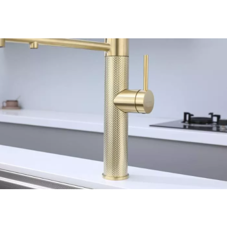 Смеситель 3 в 1 Paulmark GANYMEDE DIAMOND светлое золото