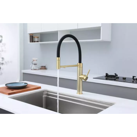 Смеситель 3 в 1 Paulmark GANYMEDE DIAMOND светлое золото