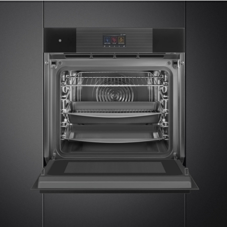 Электрический духовой шкаф с функцией пара и СВЧ SMEG SO6104APB3