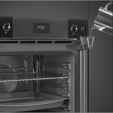 Электрический духовой шкаф с функцией пара и пиролиза SMEG SOP6101S2B3