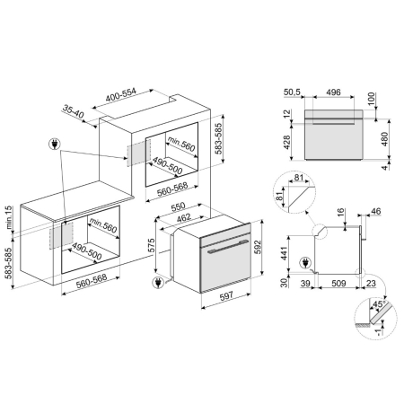 Электрический духовой шкаф с функцией пара и пиролиза SMEG SOP6102S2PB3