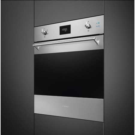 Электрический духовой шкаф с функцией пара и пиролиза SMEG SOP6301S2X