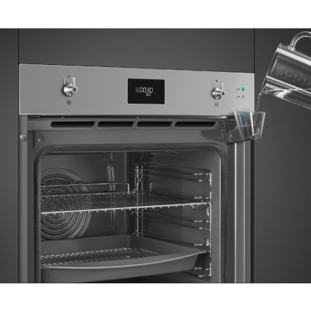 Электрический духовой шкаф с функцией пара и пиролиза SMEG SOP6301S2X