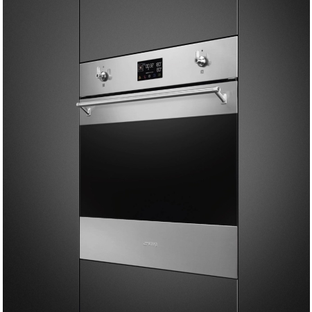 Электрический духовой шкаф с функцией пара и пиролиза SMEG SOP6302S2PX