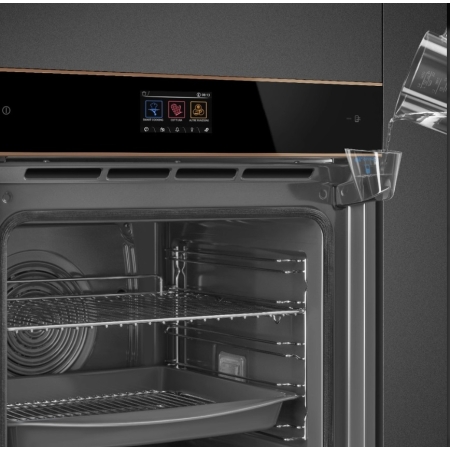 Электрический духовой шкаф с функцией пара и пиролиза SMEG SOP6604S2PNR