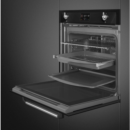 Электрический духовой шкаф с функцией пара и пиролиза SMEG SOP6902S2PN