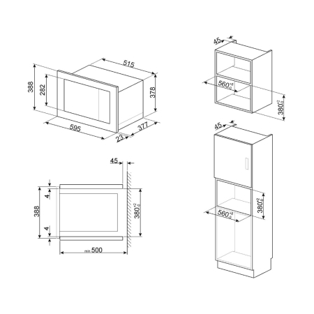 Встраиваемая микроволновая печь SMEG FMI625CN