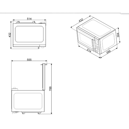 Соло микроволновая печь SMEG MOE25X