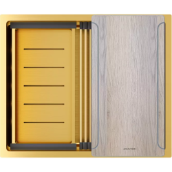 Мойка подстольный монтаж Paulmark NEXT-MULTI SINK54UNI брашированное золото