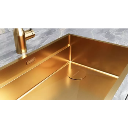 Мойка подстольный монтаж Paulmark NEXT-MULTI SINK54UNI брашированное золото