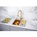 Мойка подстольный монтаж Paulmark NEXT-MULTI SINK54UNI брашированное золото
