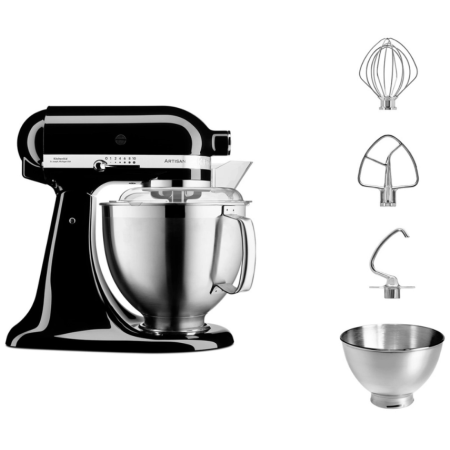 Планетарный Миксер KitchenAid ARTISAN 4.8 л, черный, 5KSM175PSEOB