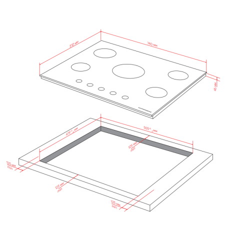 Газовая варочная поверхность KUPPERSBERG FS76B