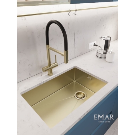 Мойка подстольного монтажа EMB-660(UN) PVD Matt Gold