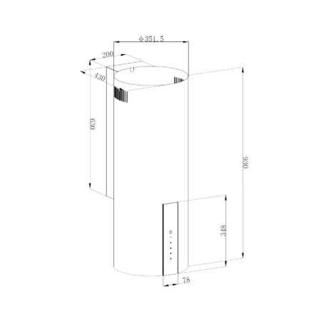 Пристенная вытяжка KORTING KHC35969DNCylinder