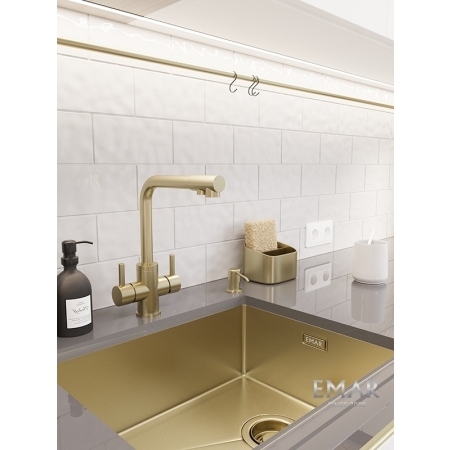 Смеситель 3 в 1 OULIN OL-8021 Matt Gold
