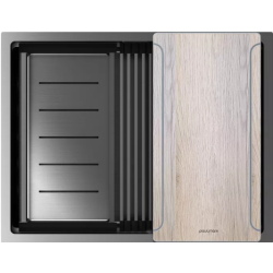 Мойка подстольный монтаж Paulmark NEXT-MULTI SINK 58UNI вороненная сталь