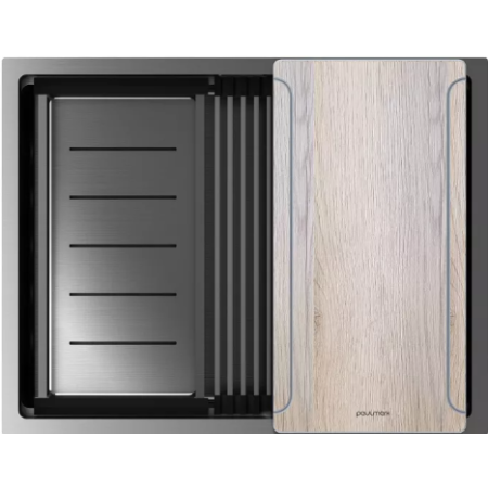 Мойка подстольный монтаж Paulmark NEXT-MULTI SINK 58UNI вороненная сталь