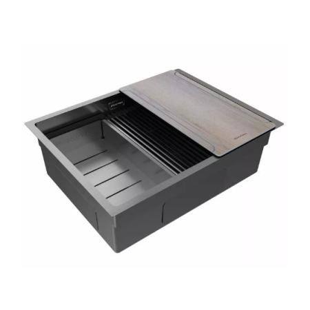 Мойка подстольный монтаж Paulmark NEXT-MULTI SINK 58UNI вороненная сталь