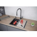 Мойка подстольный монтаж Paulmark NEXT-MULTI SINK 58UNI вороненная сталь