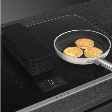 Индукционная варочная панель со встроенной вытяжкой SMEG HHSL7845X