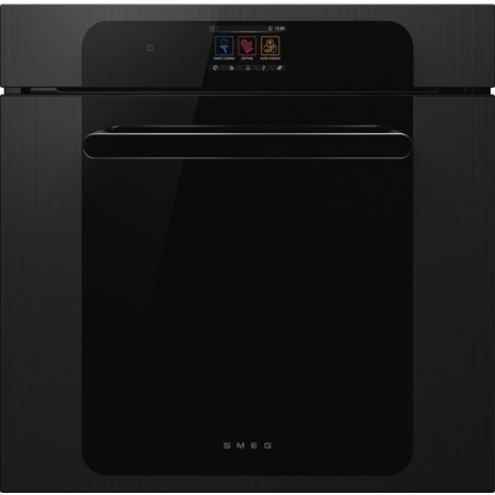 Электрический духовой шкаф с функцией пара и пиролиза SMEG SOP6204S2PB
