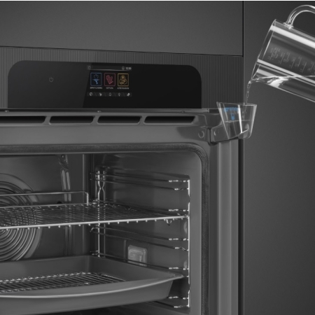 Электрический духовой шкаф с функцией пара и пиролиза SMEG SOP6204S2PB