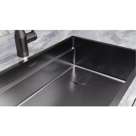 Мойка подстольный монтаж Paulmark NEXT-MULTI SINK 74 UNI вороненая сталь