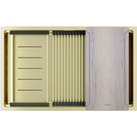 Мойка подстольный монтаж Paulmark NEXT-MULTI SINK 74 UNI светлое золото