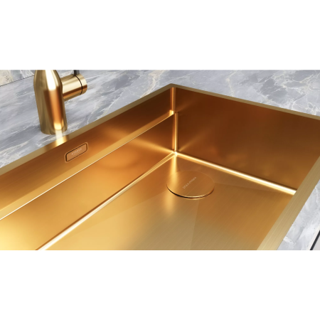 Мойка подстольный монтаж Paulmark NEXT-MULTI SINK 74 UNI брашированное золото