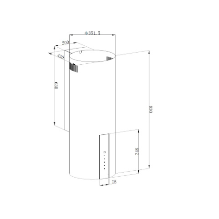 Пристенная вытяжка KORTING KHC35969DWCylinder