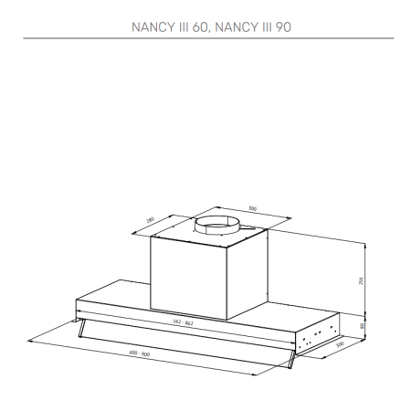 Полновстраиваемая вытяжка KUPPERSBERG NANCY III 60 Black