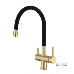 Смеситель 3 в 1 EMAR ЕС - 3015 PVD Matt Gold