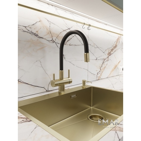 Смеситель 3 в 1 EMAR ЕС - 3015 PVD Matt Gold