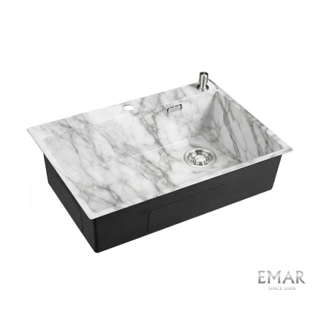 Врезная мойка EMAR EMB-660(TOP) White Elegant