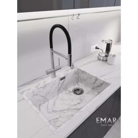 Врезная мойка EMAR EMB-660(TOP) White Elegant
