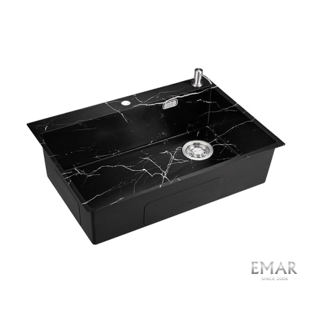 Врезная мойка EMAR EMB-660(TOP) Black Elegant
