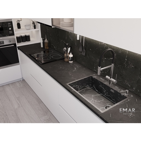Врезная мойка EMAR EMB-660(TOP) Black Elegant