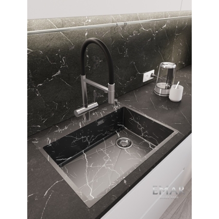 Врезная мойка EMAR EMB-660(TOP) Black Elegant