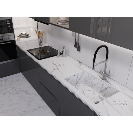 Мойка подстольного монтажа EMB-660(UN) White Elegant