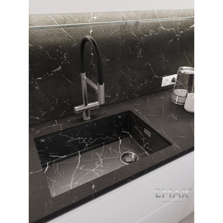 Мойка подстольного монтажа EMB-660(UN) Black Elegant