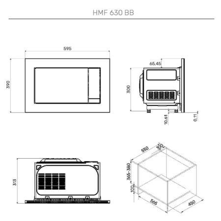 Встраиваемая микроволновая печь KUPPERSBERG HMF630BB