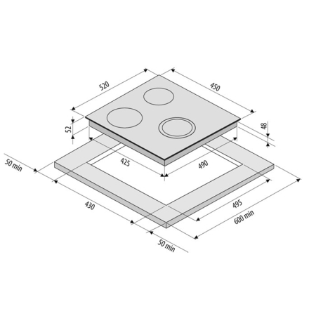 Электрическая варочная поверхность KRONA LAUREL 45BL