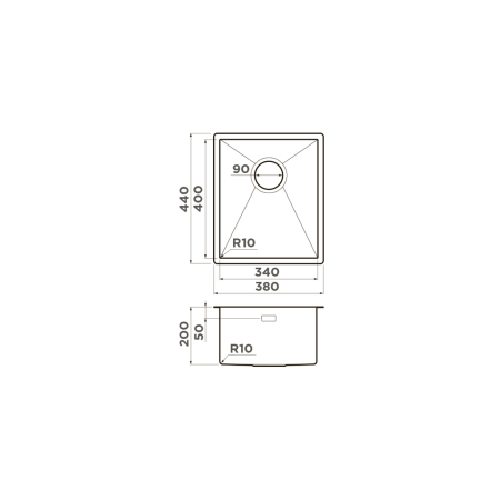 Мойка подстольный монтаж OMOIKIRI Taki 38-U/IF-GB графит