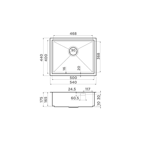Мойка подстольный монтаж OMOIKIRI Kasen 54-16 INT LG светлое золото
